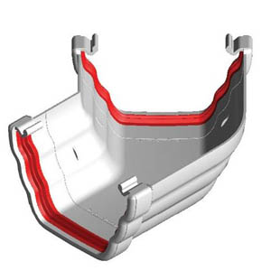 Ogee White Gutter Angle 135