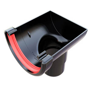 Round Black Stop End Outlet