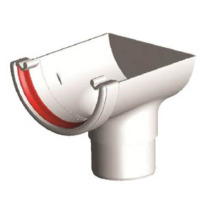 Round White Stop End Outlet