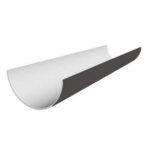 Round Anthracite Grey Gutter 4m