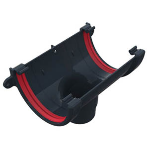 Round Anthracite Grey Running Outlet