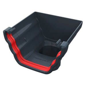 Ogee Anthracite Stop End Outlet