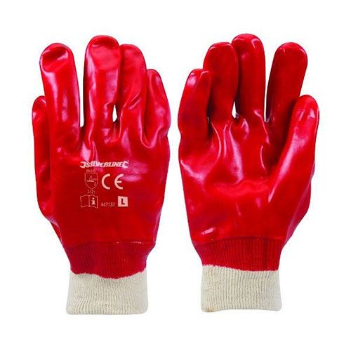 PVC Red Felting Gloves