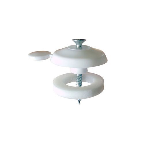 Polycarbonate Fixing Buttons - White (10)