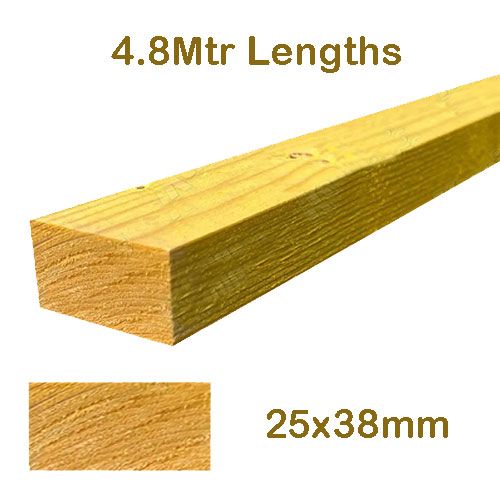 25x38 Lath Swedish Yellow IASPIS BS5534 - 4.8Mtr Lengths
