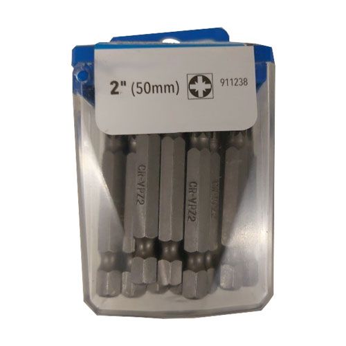 Pz2 Pozidrive Screwdriver Bits Large 50mm Pack Of 15