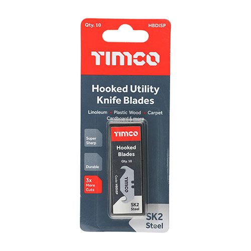 Timco Utility Knife Blades - Backing Card of 10