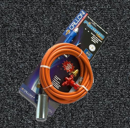 UK.KE5185 Calloni Torch Kit Small / Detail 180mm Stem 50mm Head 5m Rubber Hose And Regulator